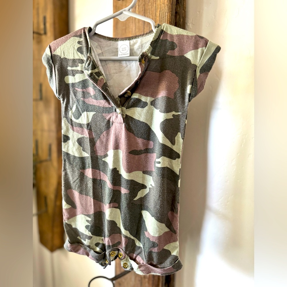 Camo Lou Lou & Company Romper | 12-24 Months